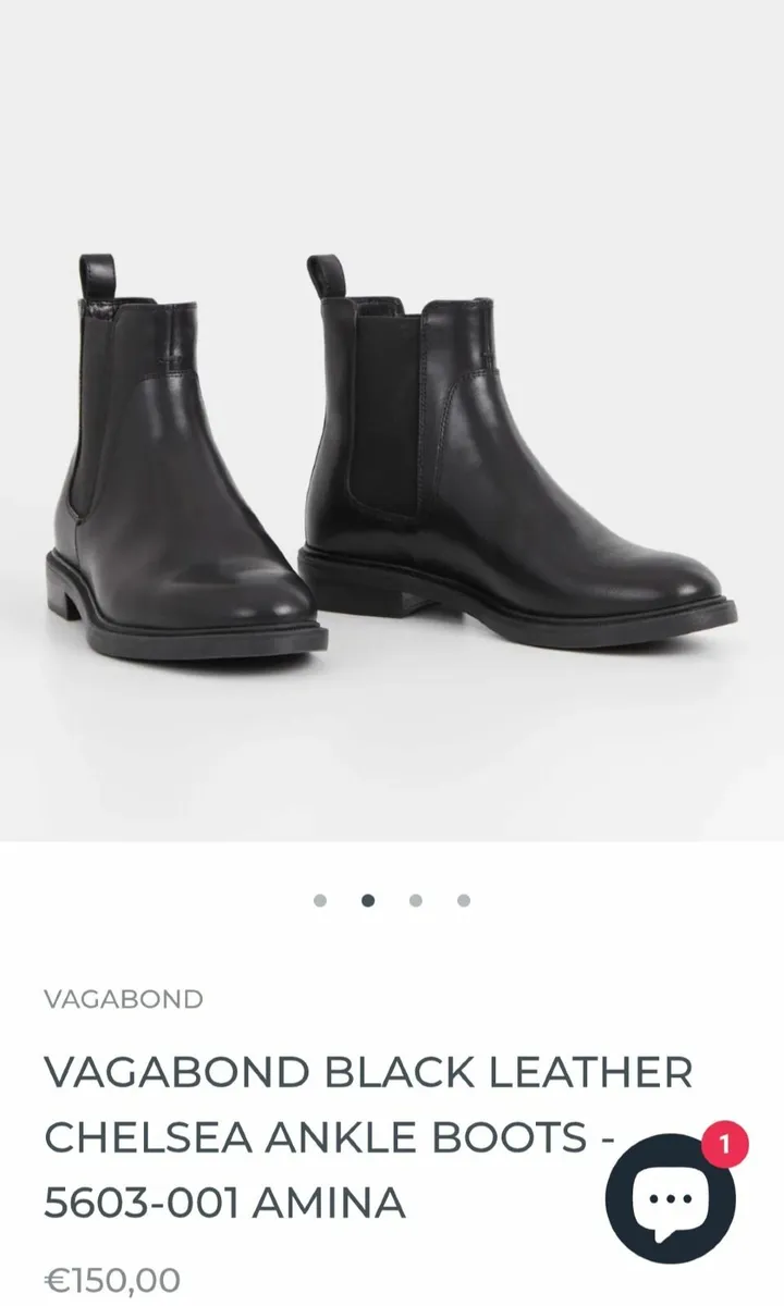 Vagabond Leather Ankle Boots Size 4 - Image 1