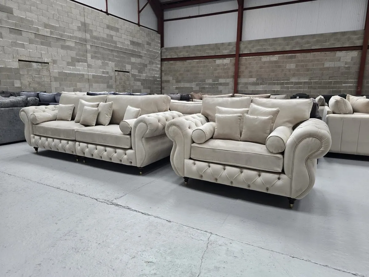New 3+2 Chesterfield Sofas - Image 2