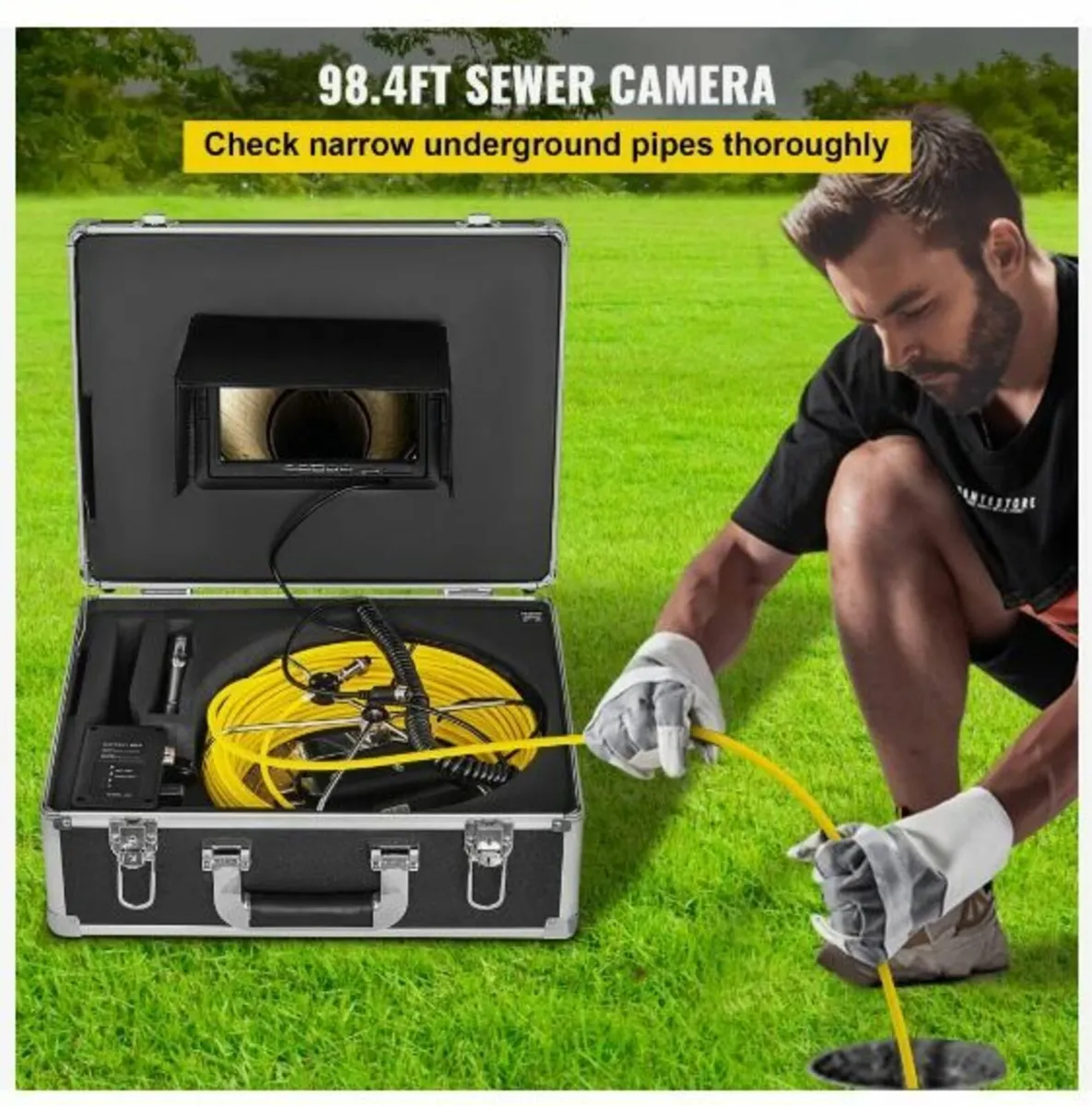 Sewer Camera, Pipe Inspection Camera 30M - Image 1