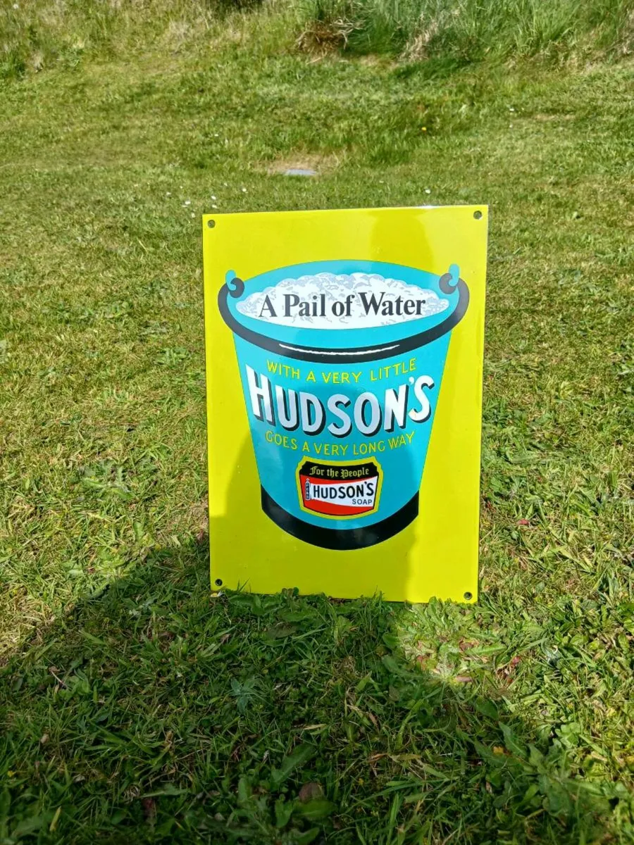 Hudson Enamel Sign - Image 1