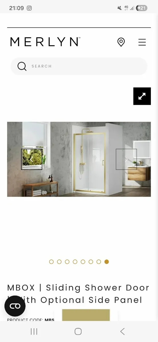 Brushed Brass Merlyn Shower Enclosure - Image 1