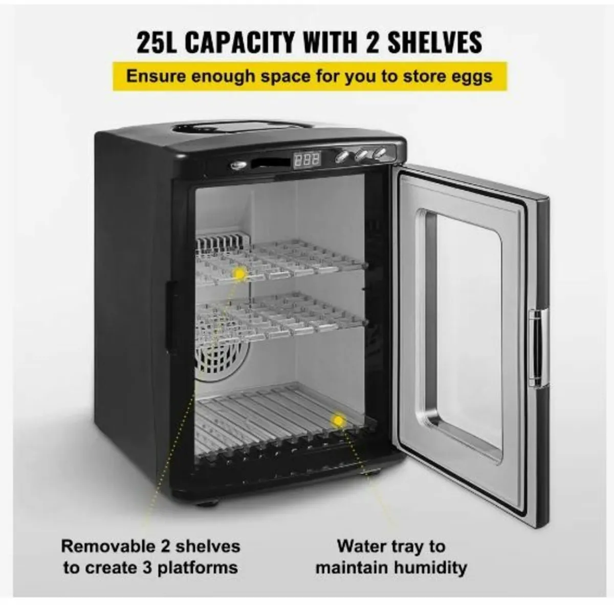 Black Reptile Incubator 25L Scientific Lab - Image 4