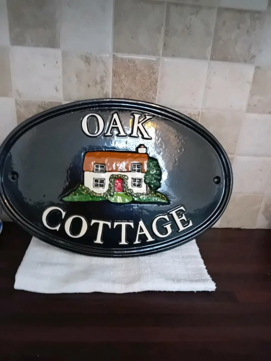 CERAMIC HOUSE PLAQUE NEW