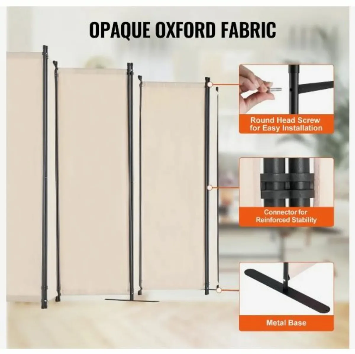 Room Divider, 6 Panels Room Divider - Image 3