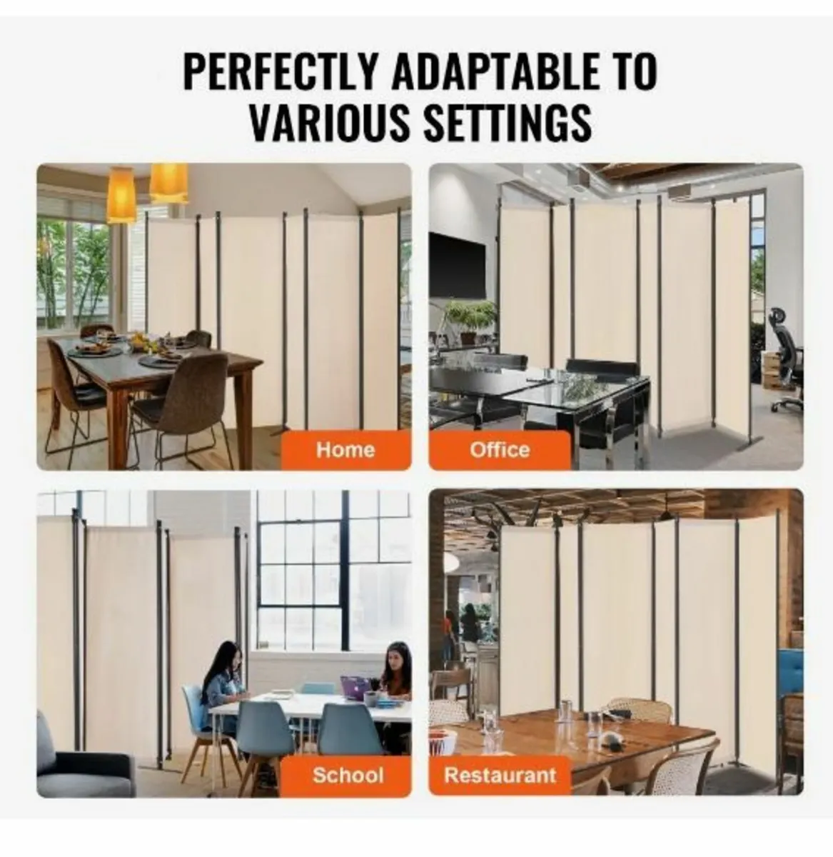 Room Divider, 6 Panels Room Divider - Image 4