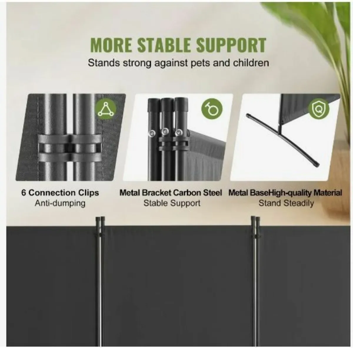 Room Divider, 3 Panel Room Dividers - Image 3