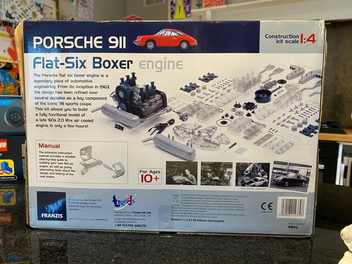 Toy car, miniature Porsche engine - Image 2