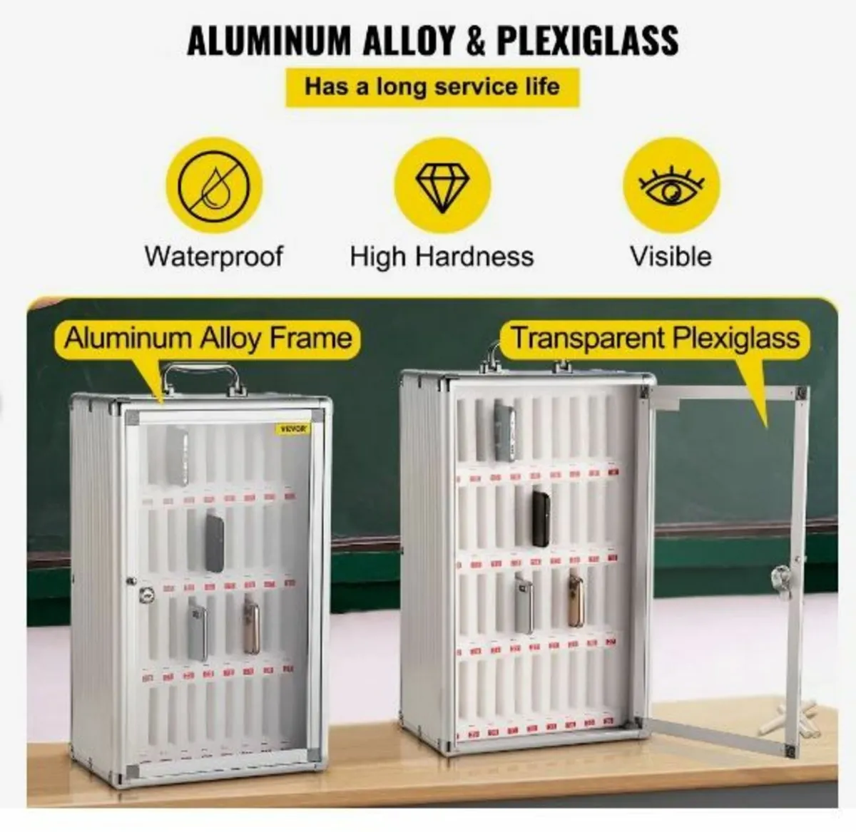 Cell Phone Storage Cabinet, 36 Slots, Aluminum - Image 4
