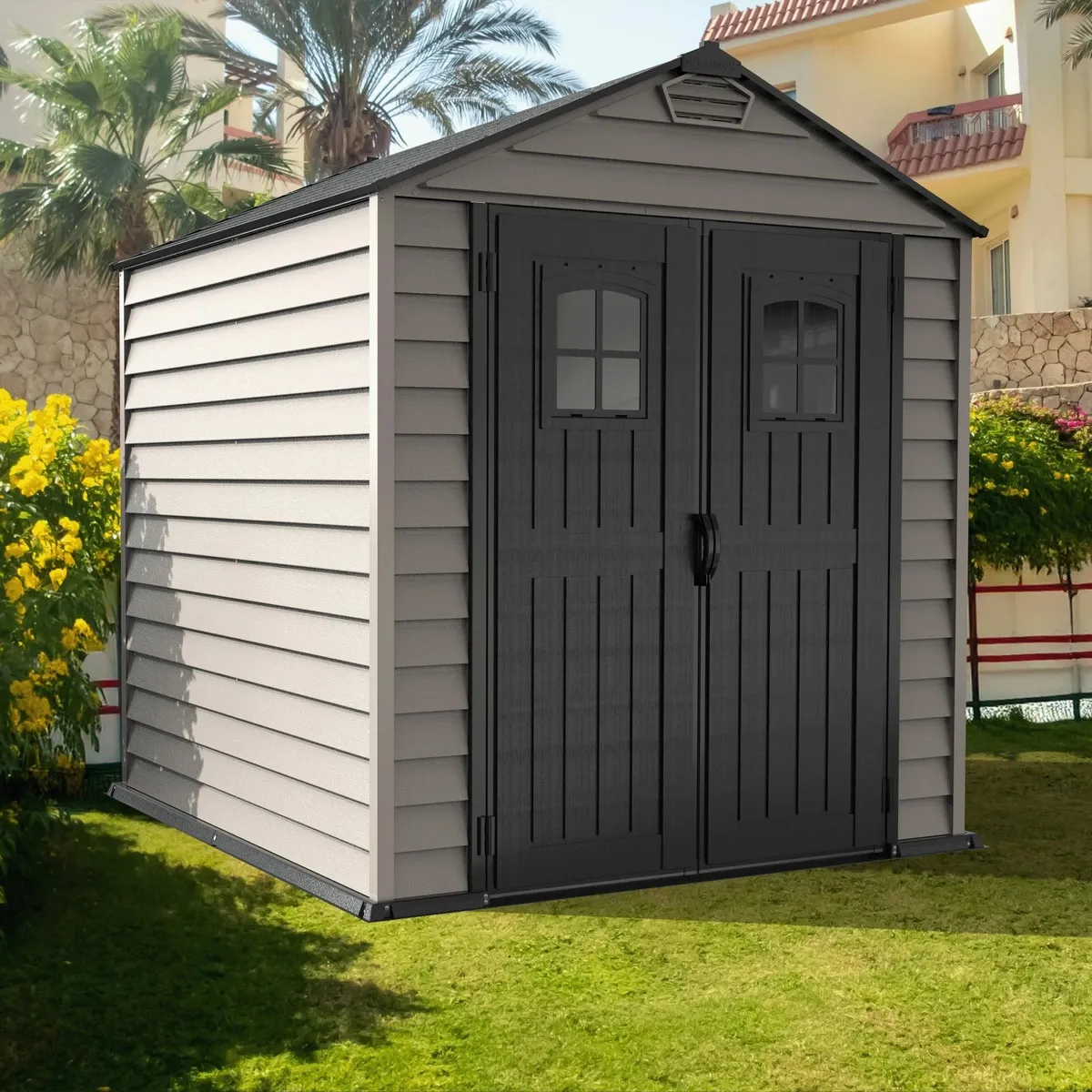 StoreMax 💪PLUS 7×7 Vinyl Garden Sheds - Image 1