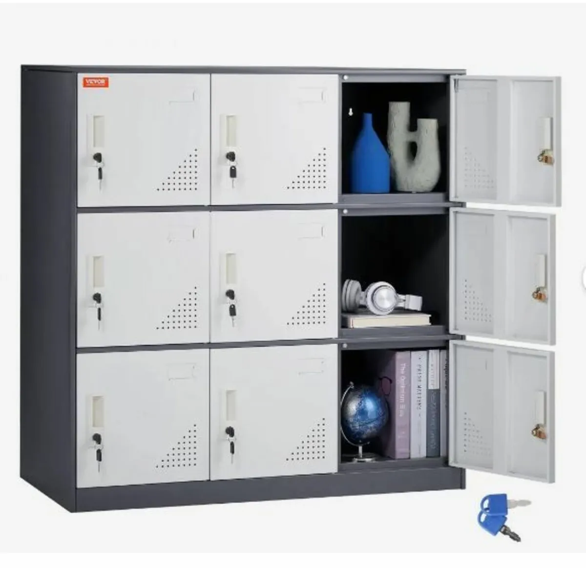Metal Locker for Employees, 9 Doors Storage - Image 1