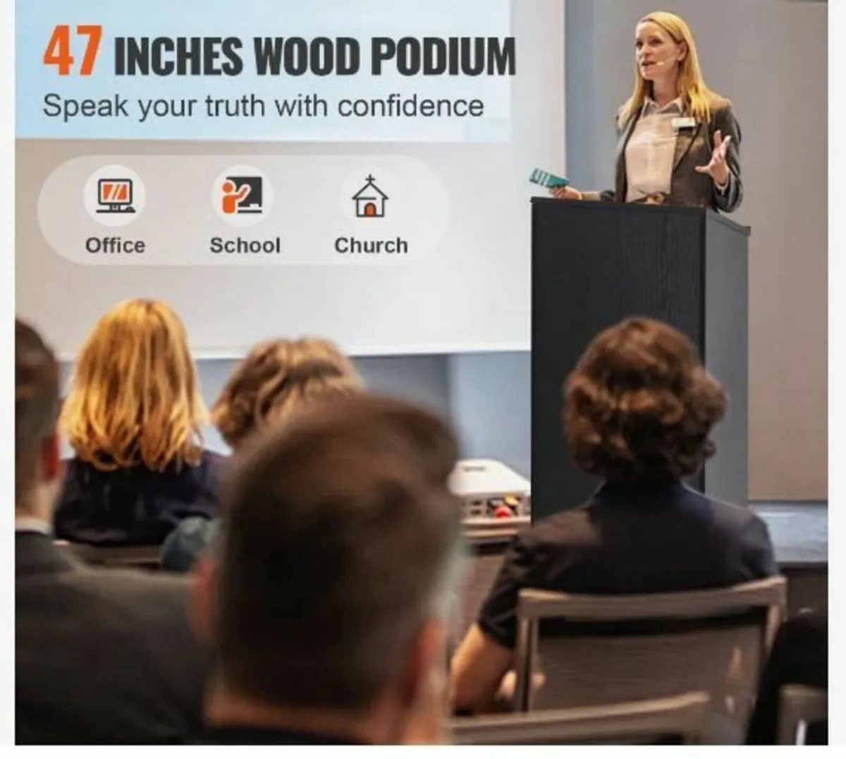 Podium Stand, 119 cm Hostess Stand - Image 2