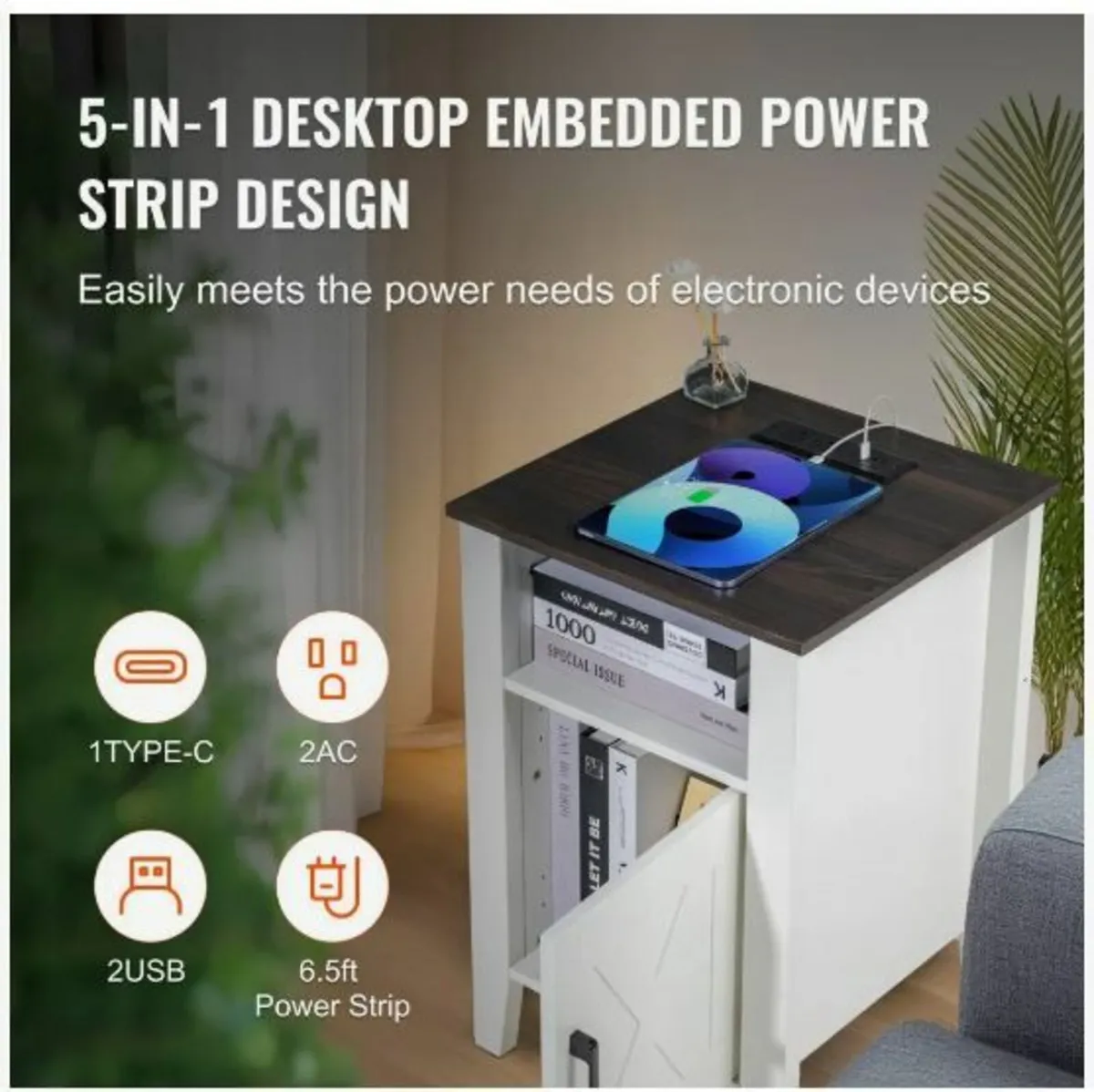 Farmhouse End Table, Set of 2 - Image 4