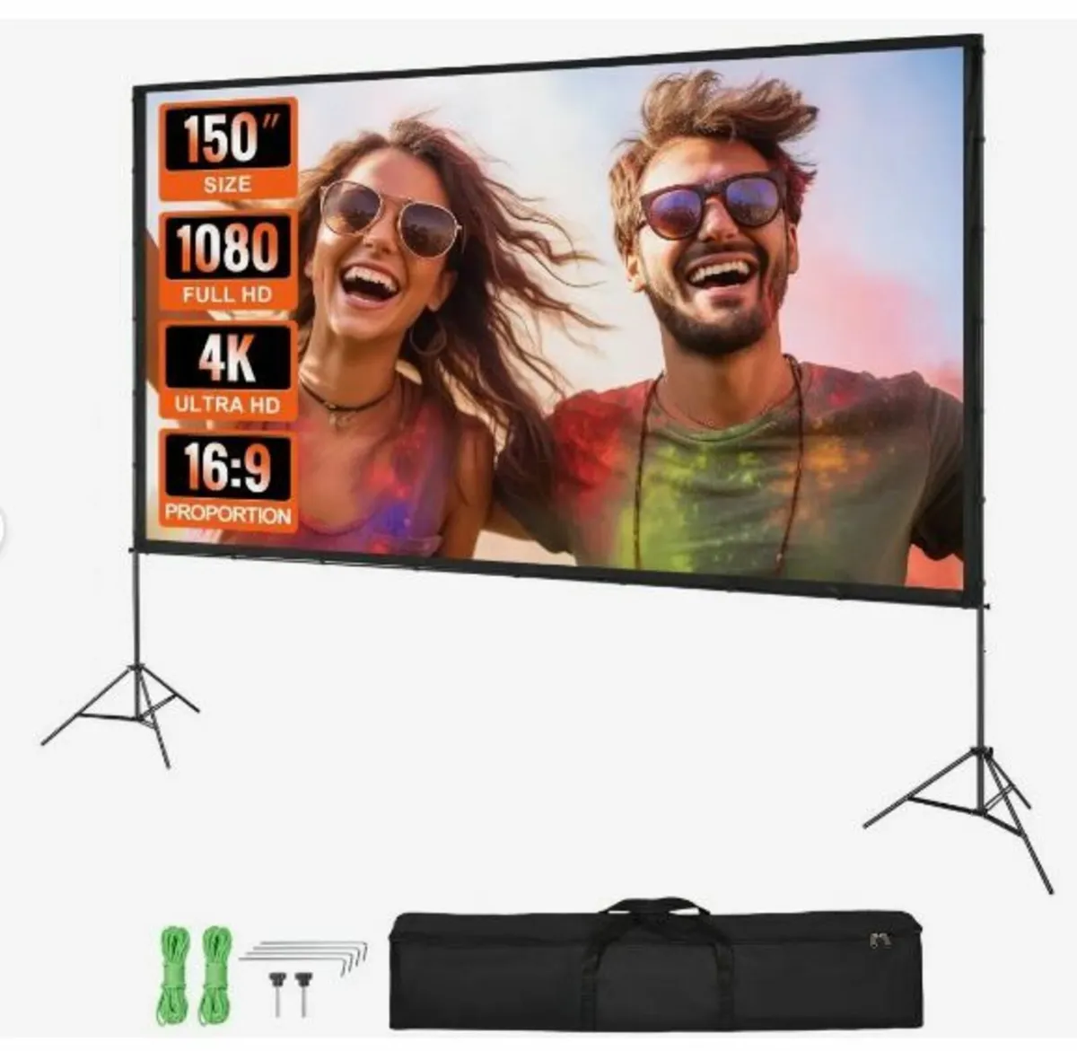 Projector Screen with Stand, 150 inch - Image 1