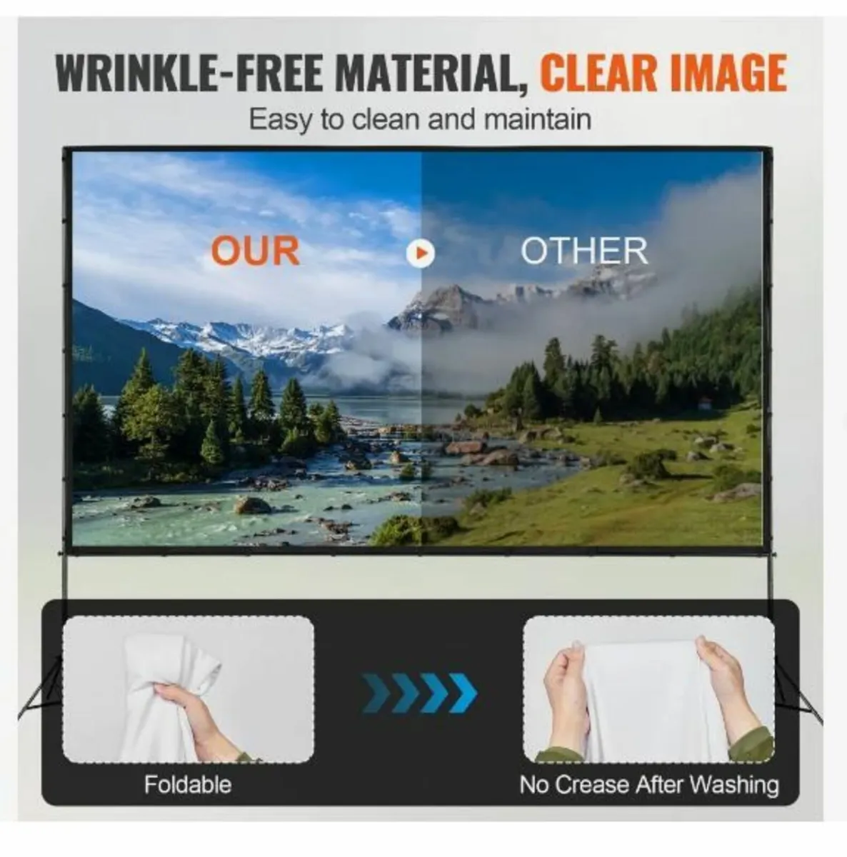 Projector Screen with Stand, 150 inch - Image 3