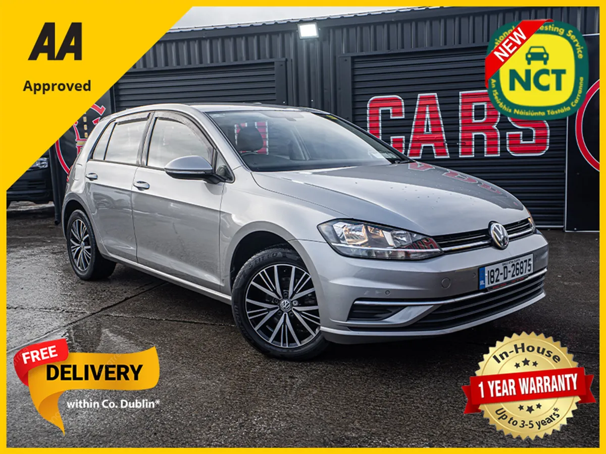 182 VW Golf 1.0tsi/New NCT/Low mls/1yr warranty - Image 1