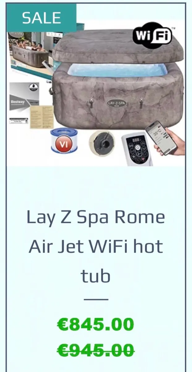 Lay Z Spa Rome Air Jet WiFi hot tub - Image 1