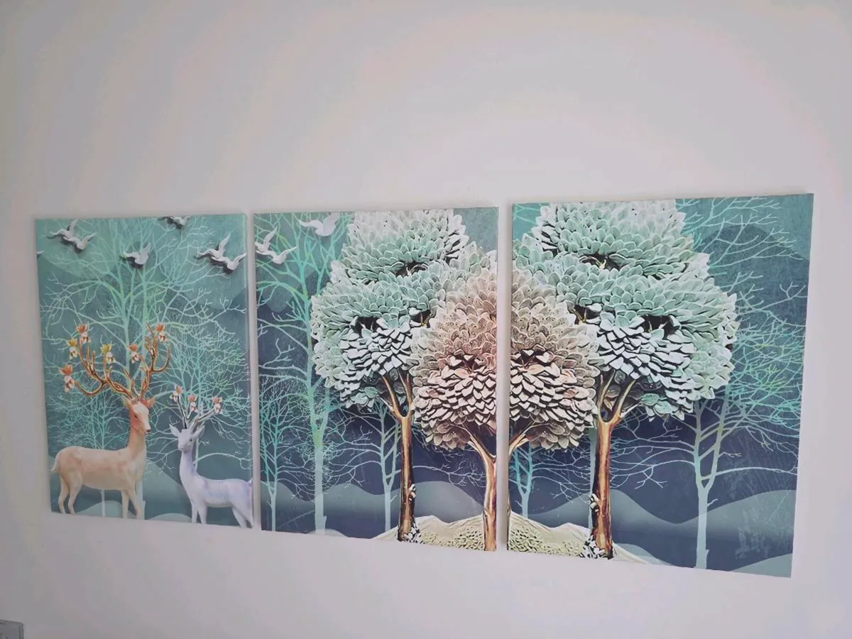 3 canvas 46cm x 67 cm each - Image 1