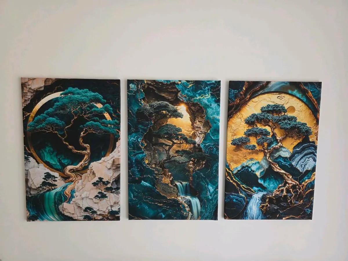 3 canvas 46cm x 67 cm each - Image 2