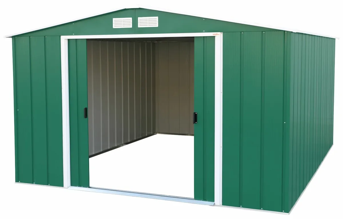 10×12 ECO Steel Garden Shed  (with Free Floor kit) - Image 1