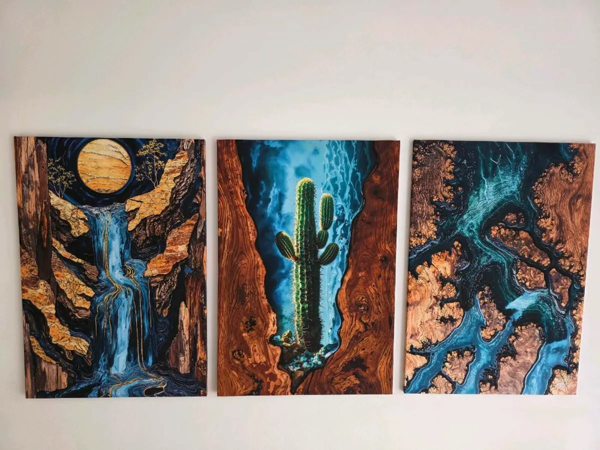 3 canvas 46cm x 67 cm each - Image 2