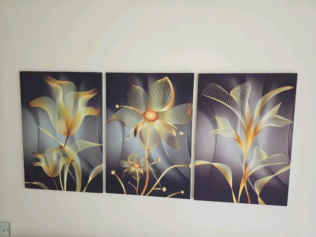 3 canvas 46cm x 67 cm each - Image 1