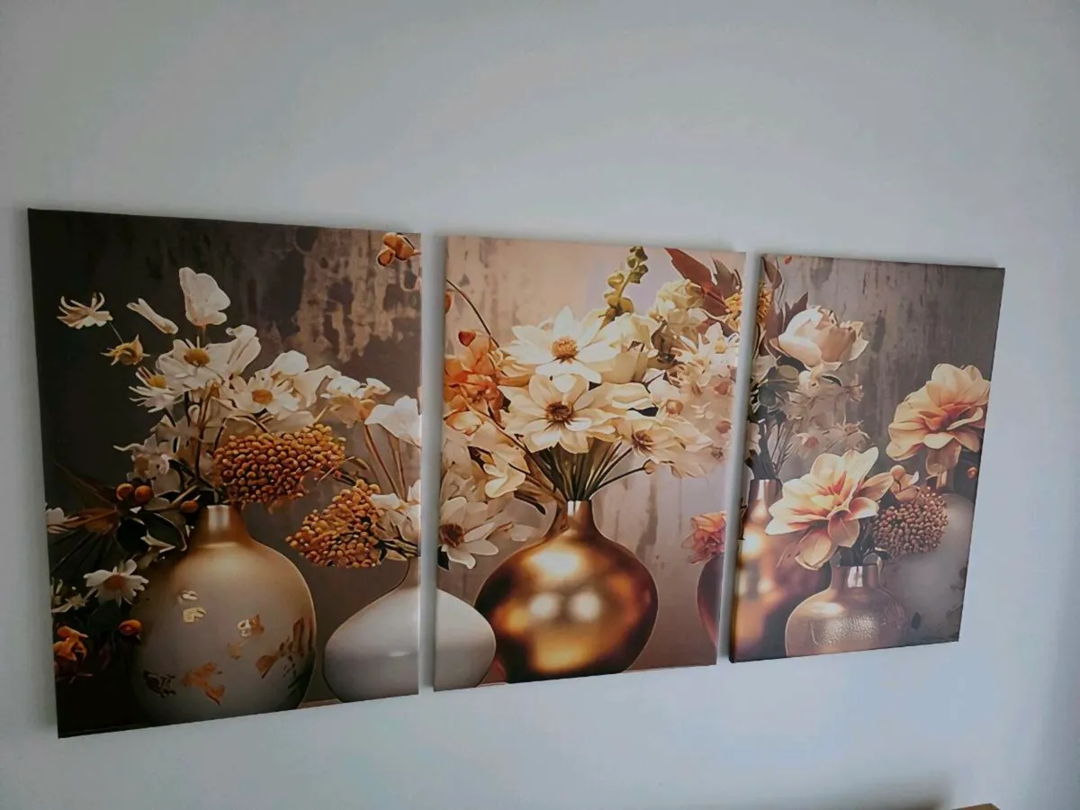 3 canvas 46cm x 67 cm each - Image 1