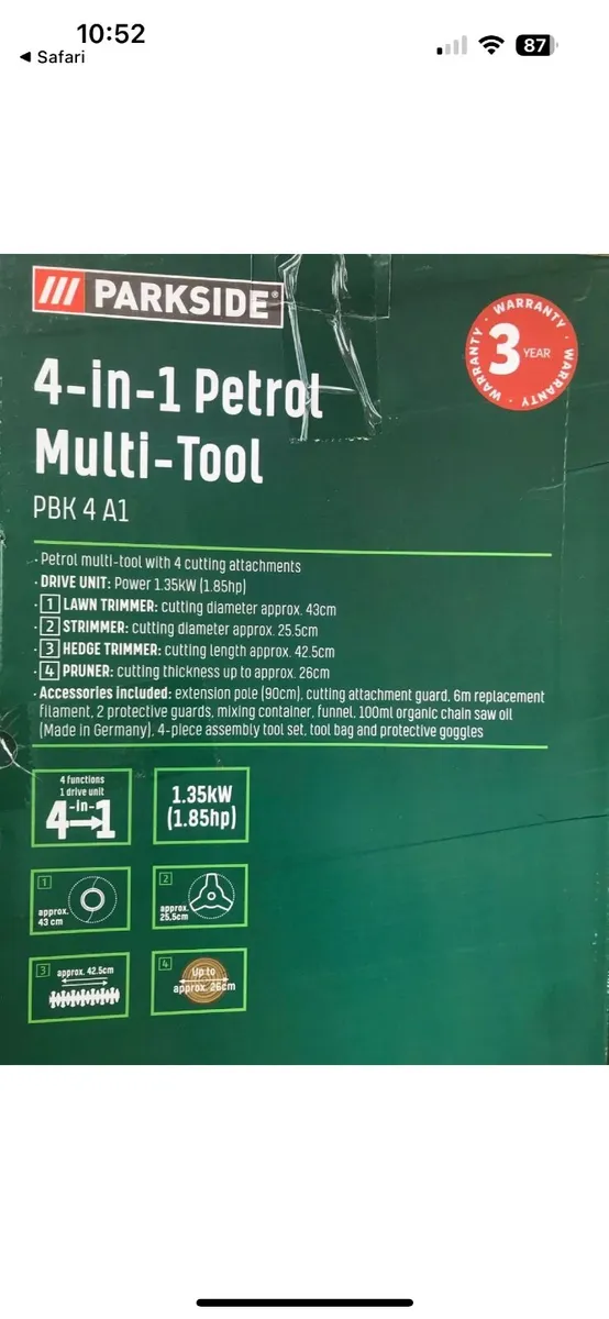 Parkside petrol multitool 4in1 - Image 3