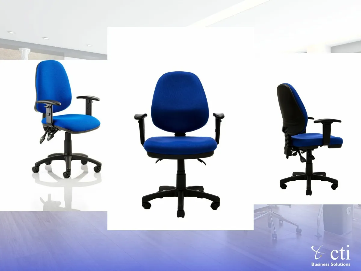NEW Blue Florence Office Chairs - In Stock - Image 1