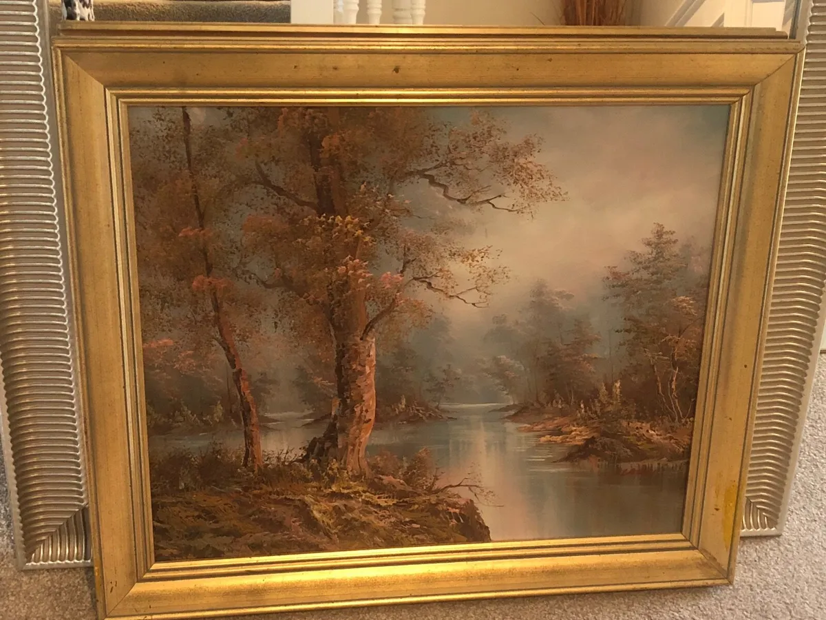 Canvas oil painting old painting perfect condition - Image 2