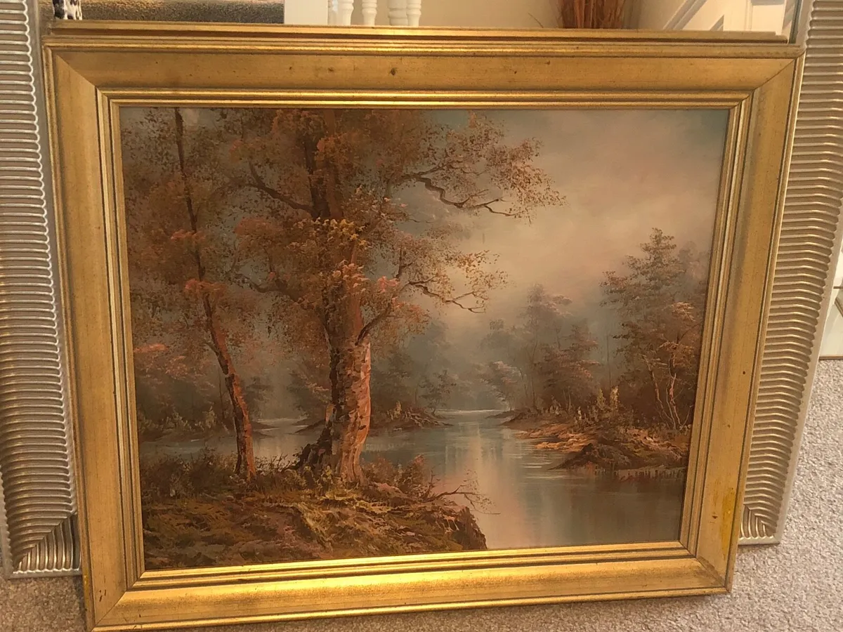Canvas oil painting old painting perfect condition - Image 3