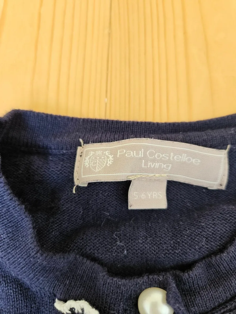 Girls Dress & Cardigan Age 5/6 - Image 2