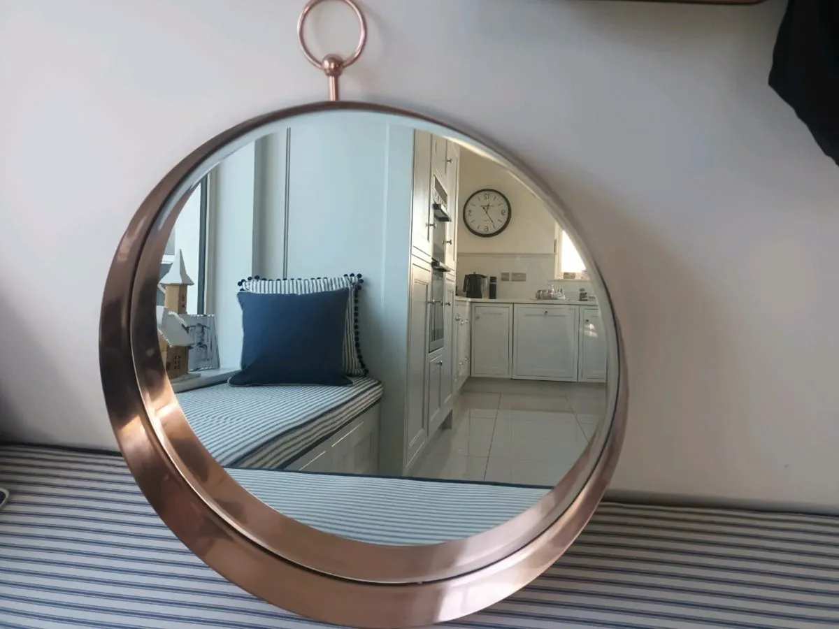 ☆☆REDUCED TO SELL 50cm Round Copper Mirror☆☆ - Image 1