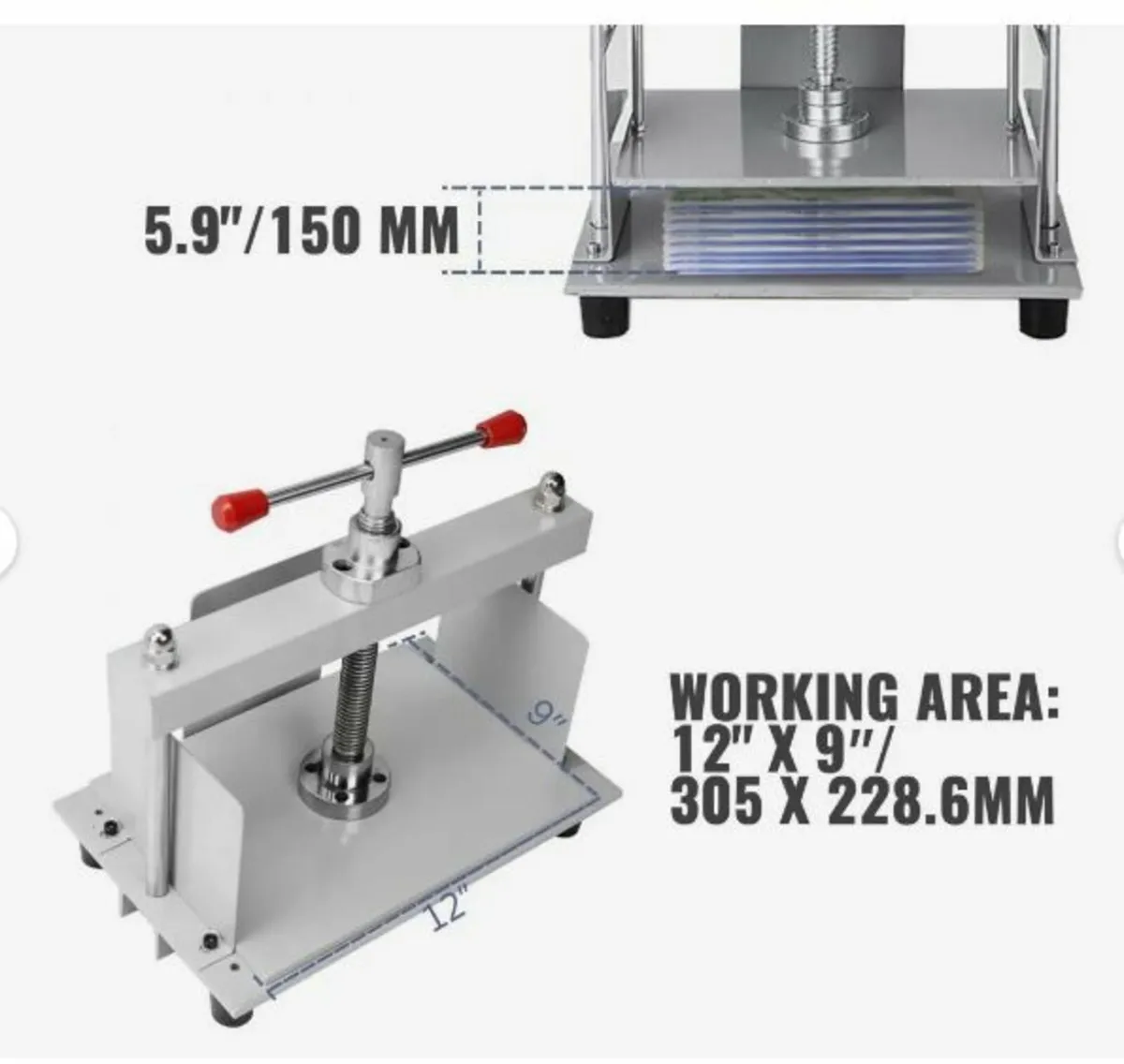 Manual Paper Press Machine, 12x8.6 inch - Image 3