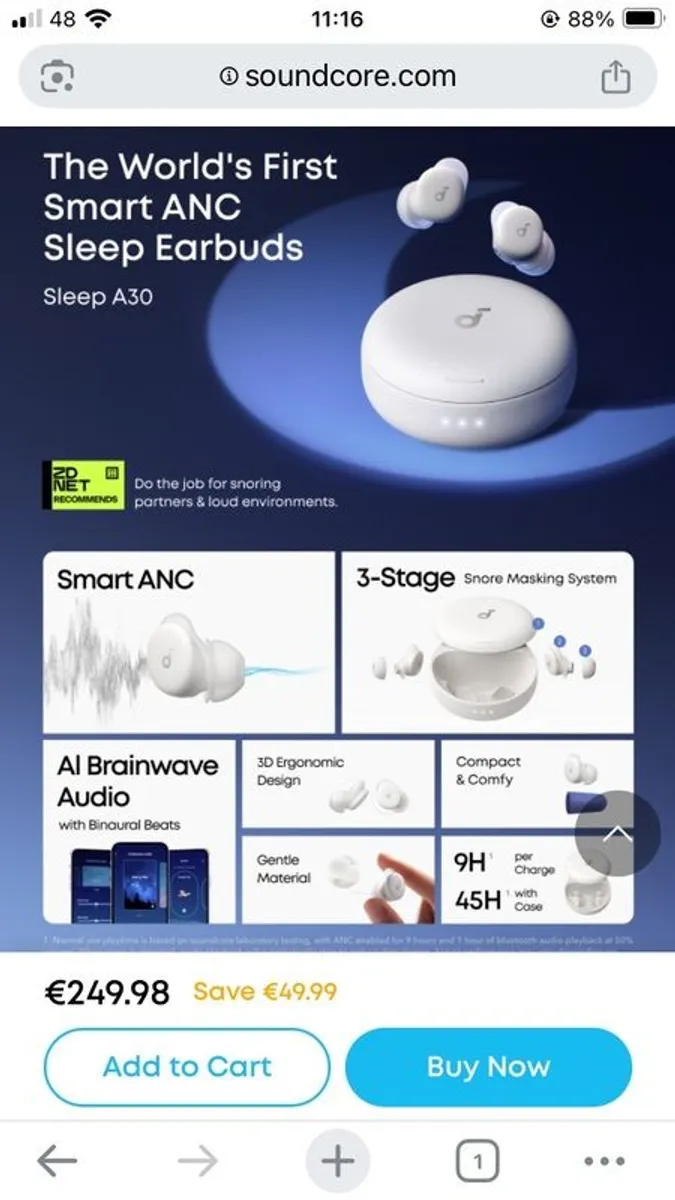 Soundcore sleep A30 headphones - Image 3