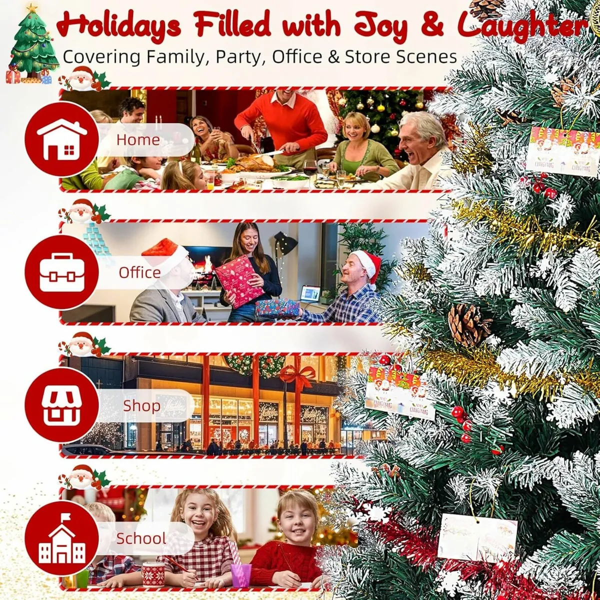 180cm Artificial Christmas Tree, 6FT Decorations - Image 4