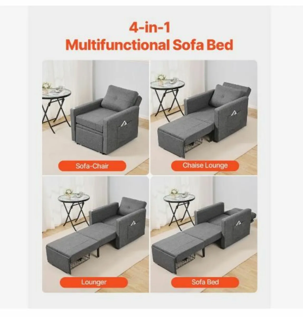 Sleeper Sofa Bed, Convertible Sleeper Bed - Image 3