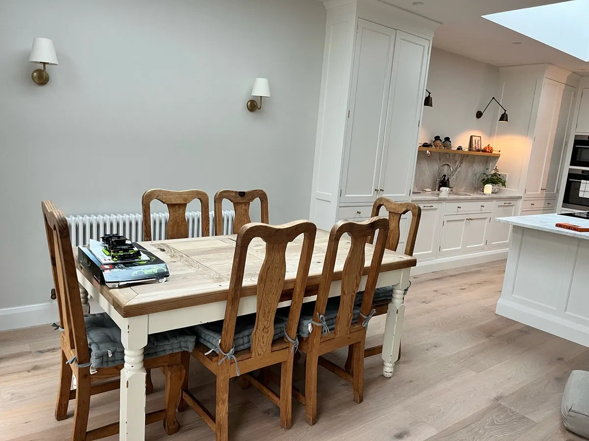 Dining table and six chairs - Image 1