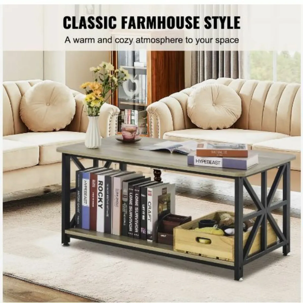 40" Farmhouse Coffee Table - Image 3