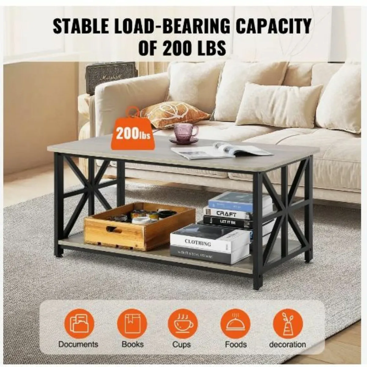 40" Farmhouse Coffee Table - Image 4