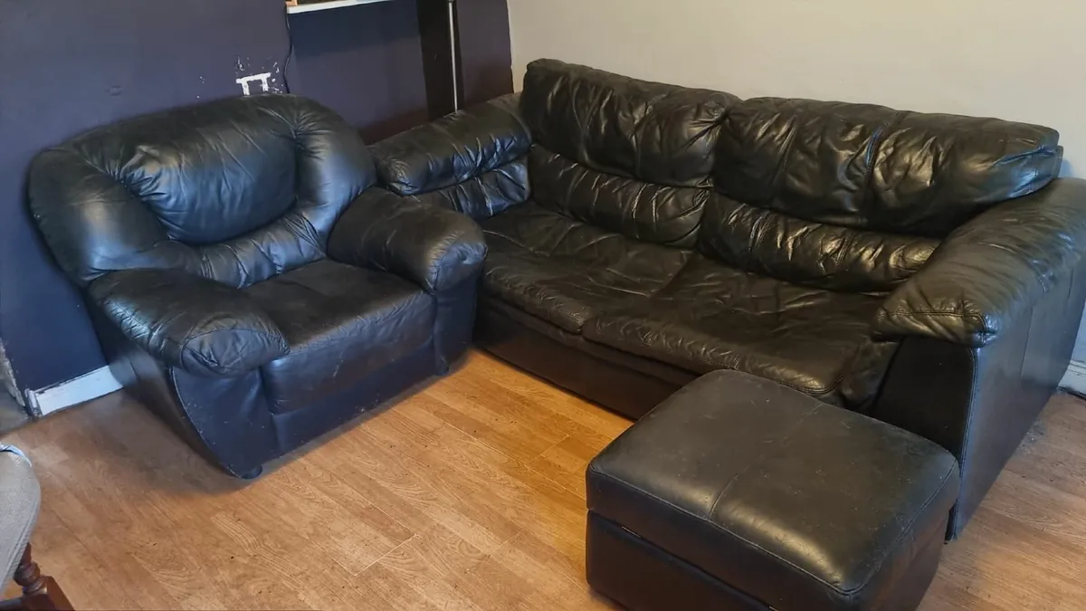 Couch and foot stool. Chair not included.