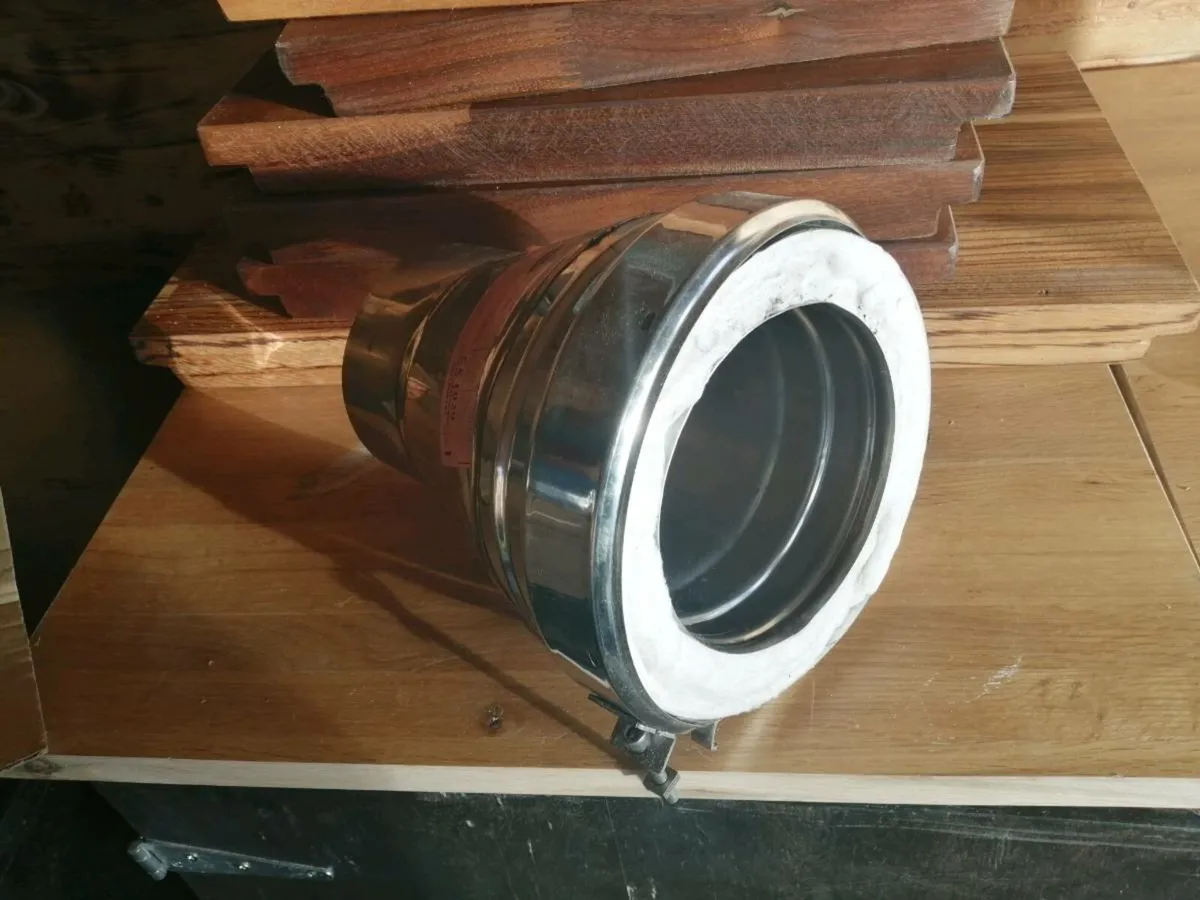 5" Twin to single wall flue pipe connector - Image 1