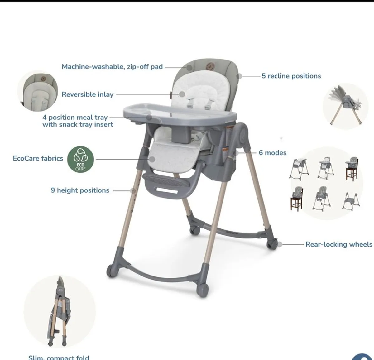 Maxi-Cosi Minla Evolutive Highchair 0 to 14yrs - Image 2