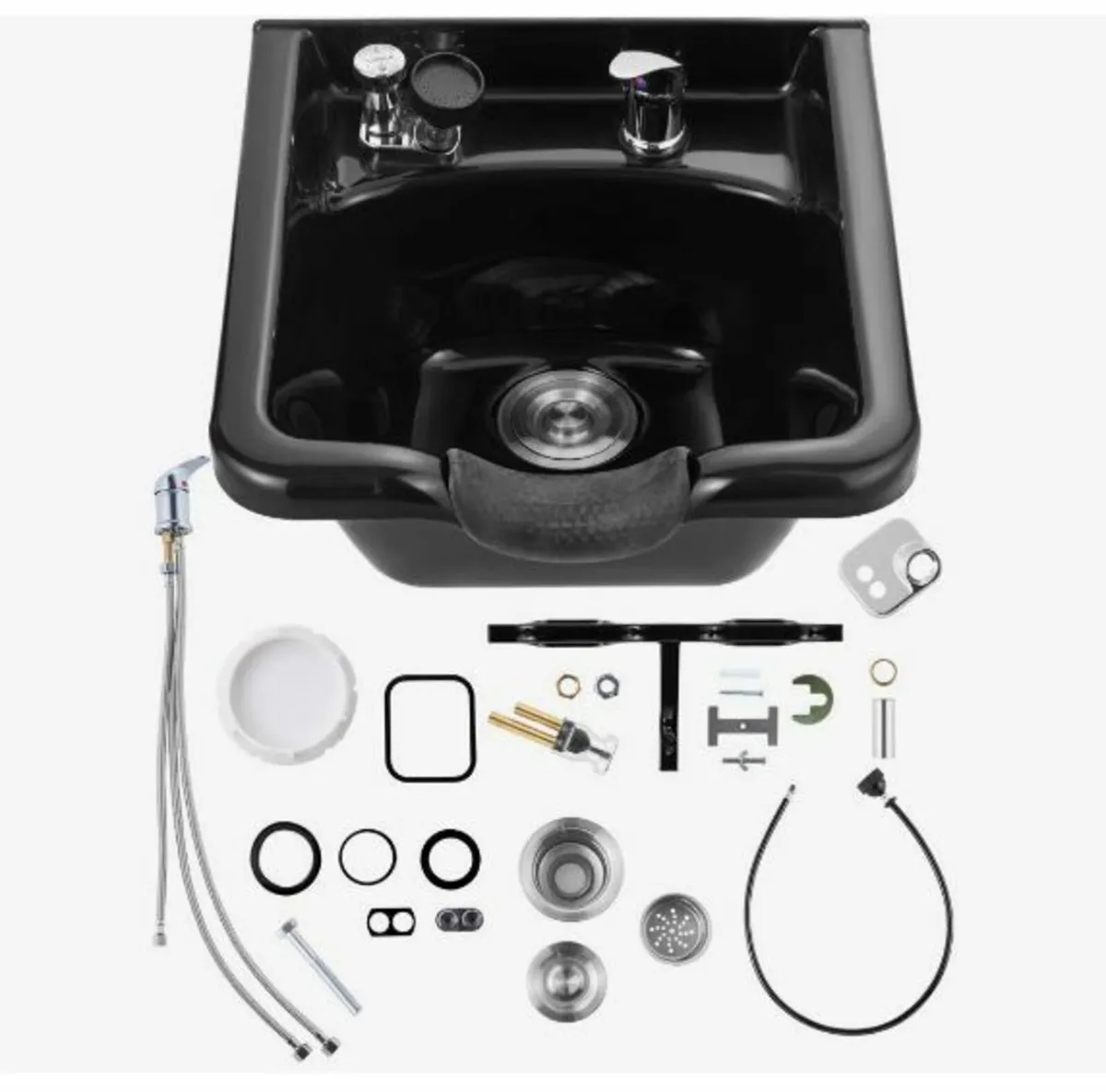 Shampoo Bowl Black ABS Plastic Salon - Image 1