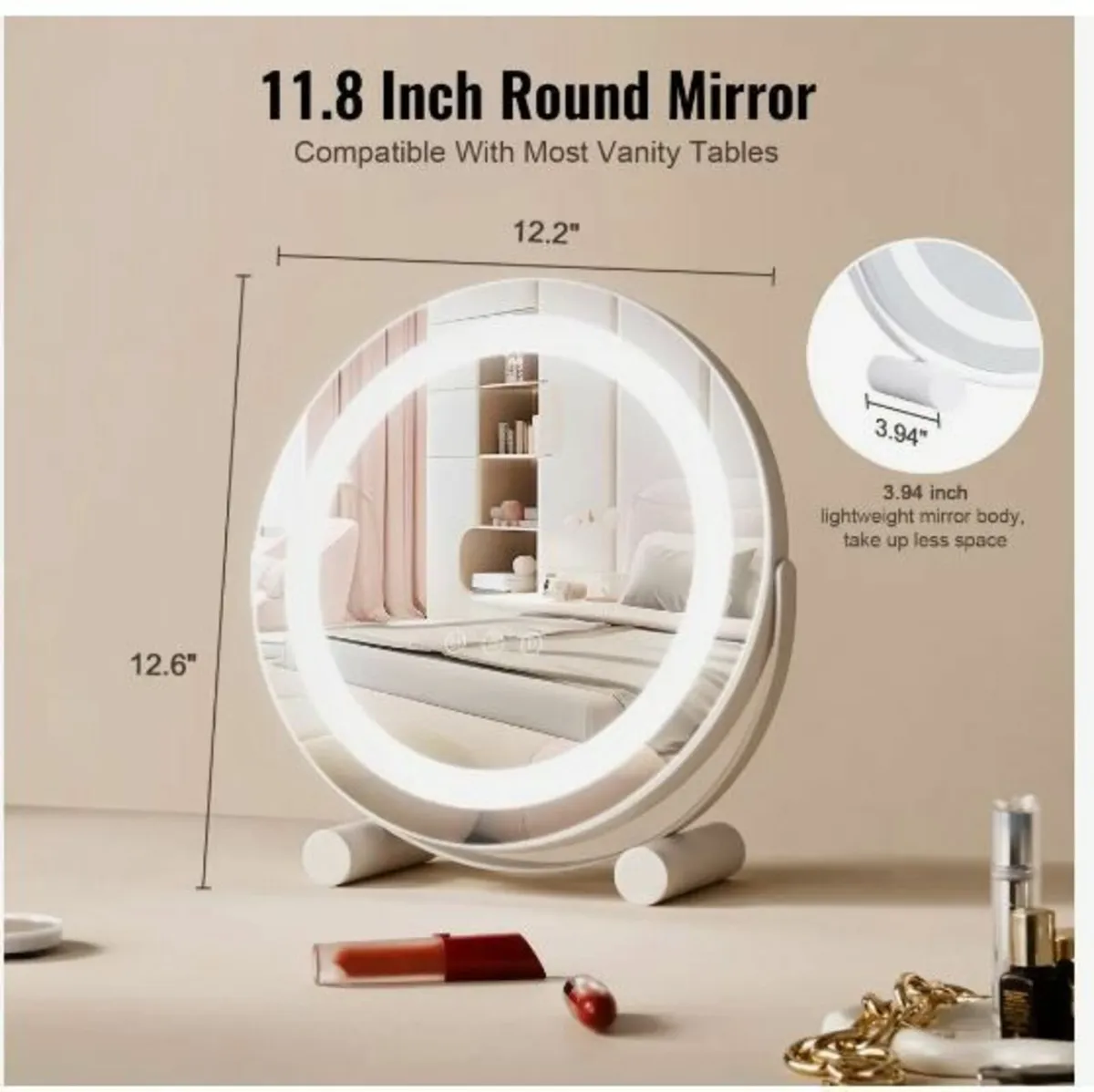 12” Vanity Mirror With Lights - Image 2
