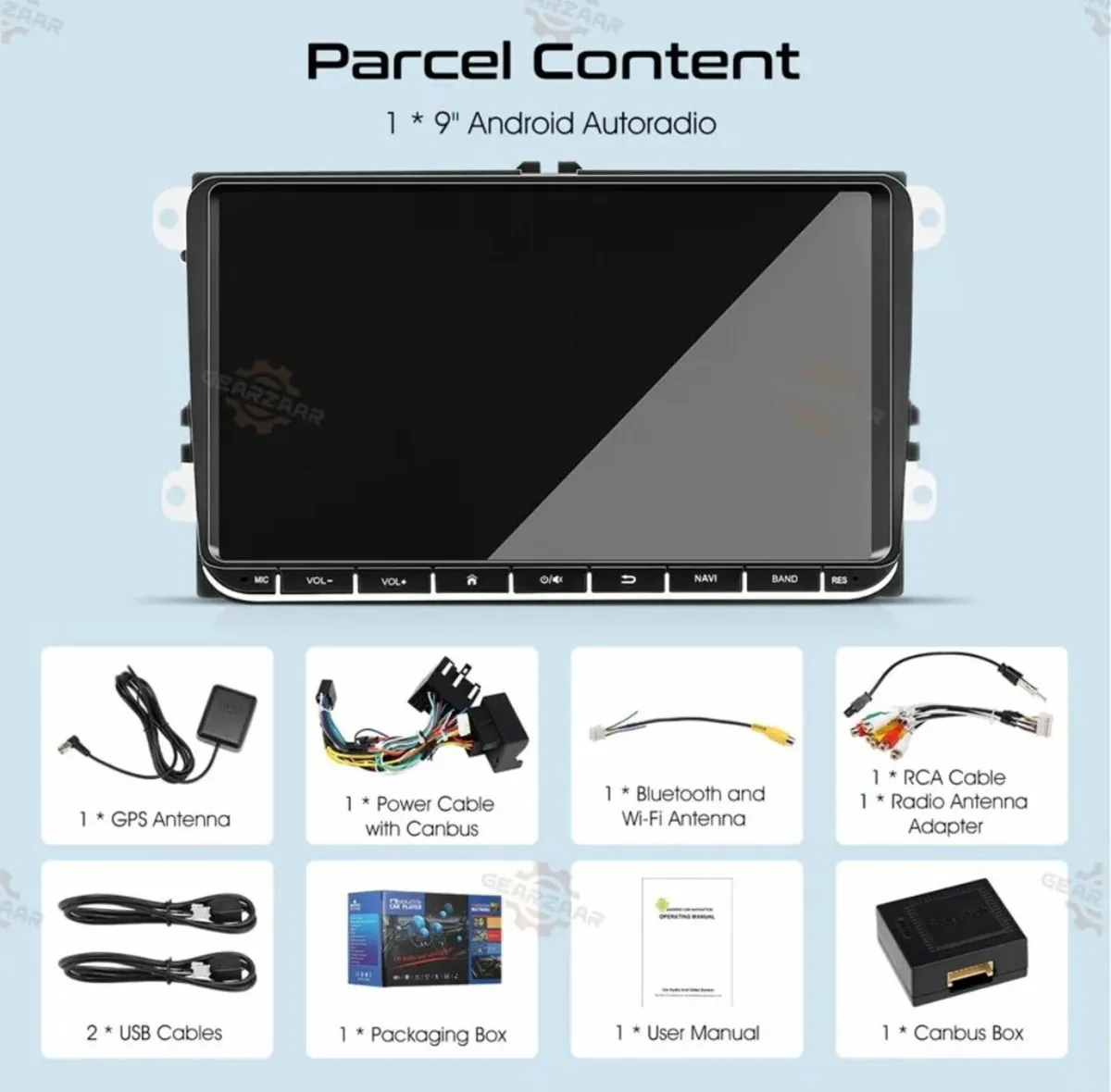 9" Android 12 Carplay Android for VW GOLF MK5 MK6 - Image 1