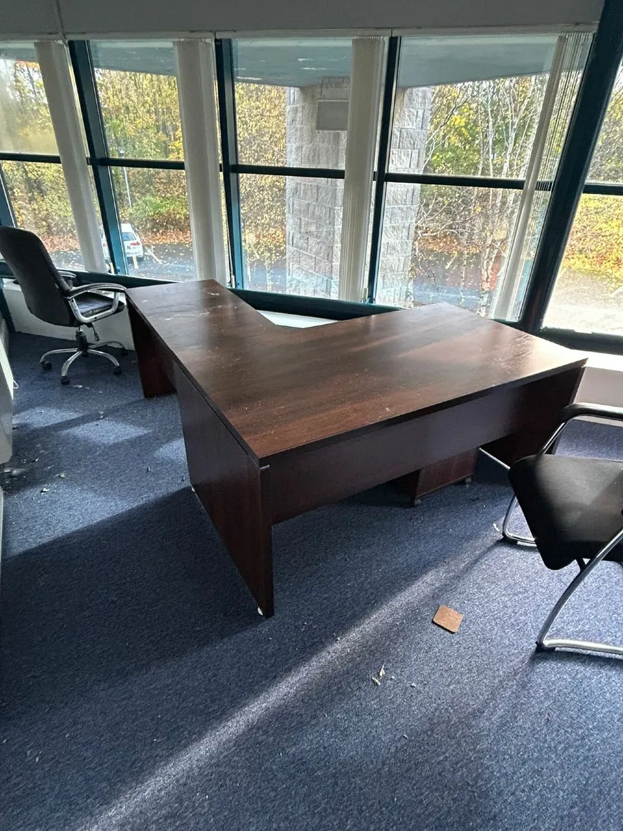 Office Table and a cabinet - Image 1