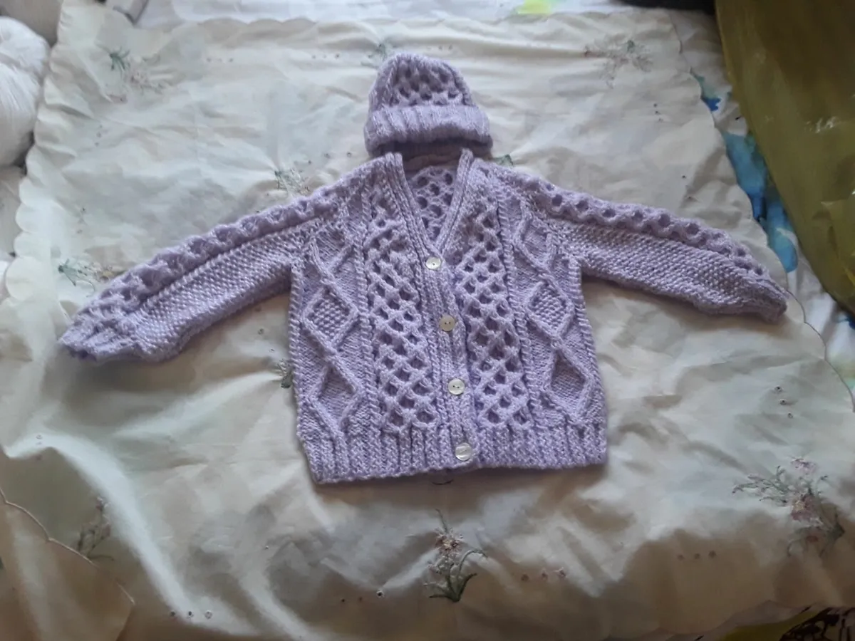 Brand new hand knitted Baby Aaron cardigan - Image 1