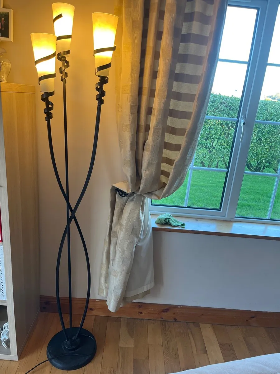 Black Metal Floor Lamp - Image 1