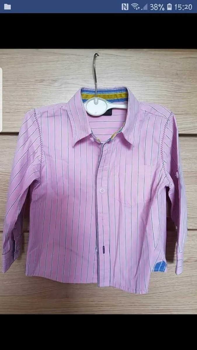 Next boy pink shirt size 12/18 months never worn - Image 1