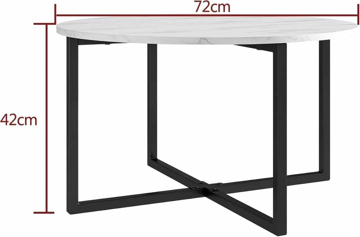 Round Coffee Table Living Room cafe office - Image 2